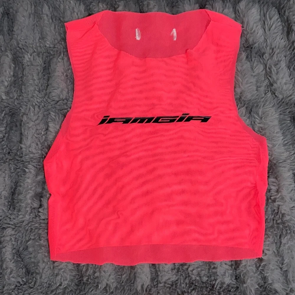 I.AM.GIA 3 Piece Set - Hot Pink Candy Kora Thong Bikini with Mesh Kiera Tank - Picture 12 of 17